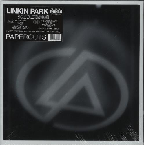 Scattered Glen 限定版アートプリント Linkin Park Papercuts - Sky Blue & Tangerine Splatter Vinyl